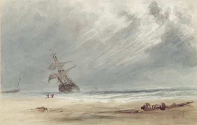 Storm over en kyst